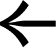 Black arrow pointing to the left.