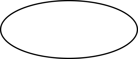 Black elliptical outline on a transparent background.