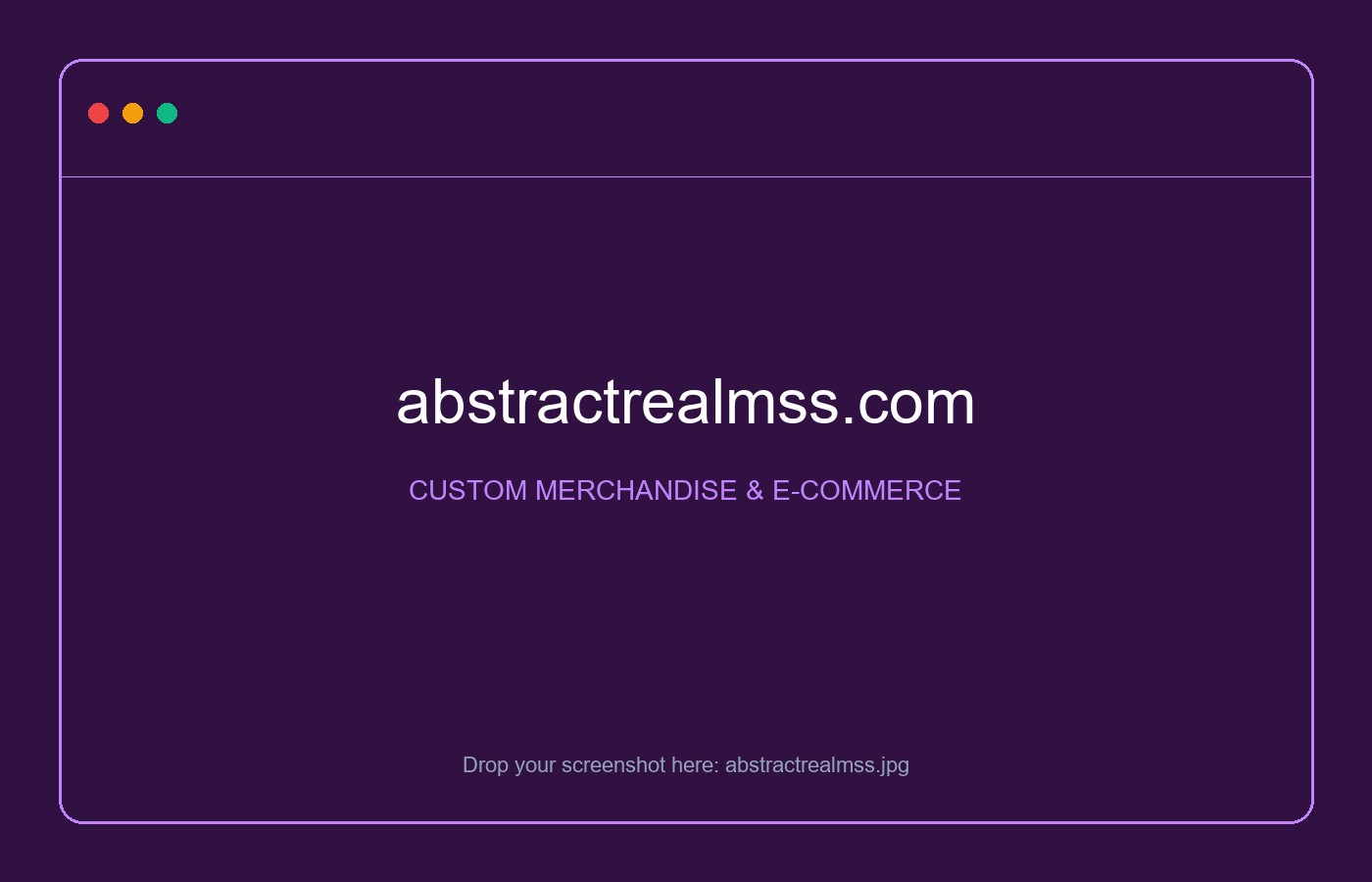 abstractrealmss.com – CUSTOM MERCHANDISE & E-COMMERCE