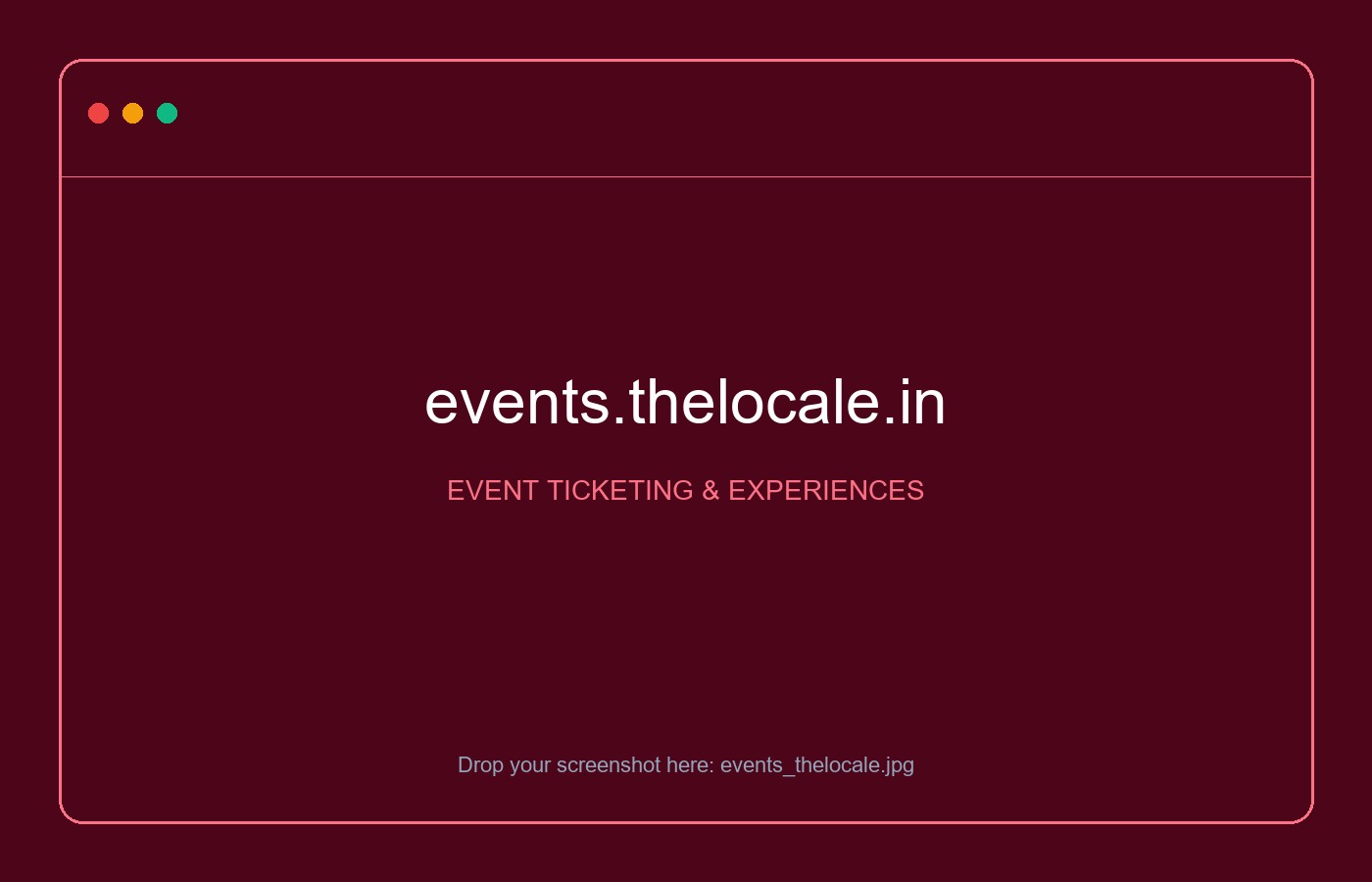 events.thelocale.in – EVENT TICKETING & EXPERIENCES