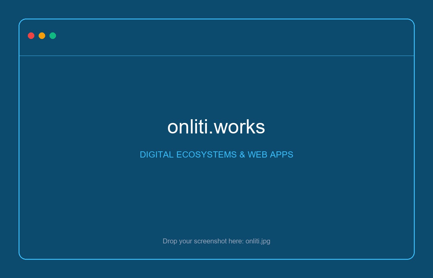 onliti.works – DIGITAL ECOSYSTEMS & WEB APPS