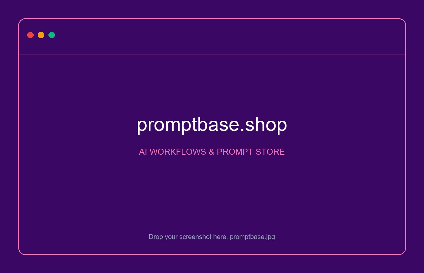 promptbase.shop – AI WORKFLOWS & PROMPT STORE