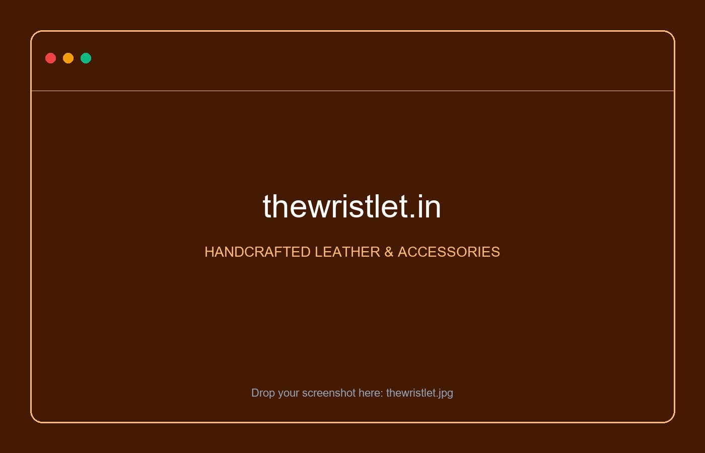 thewristlet.in – HANDCRAFTED LEATHER & ACCESSORIES
